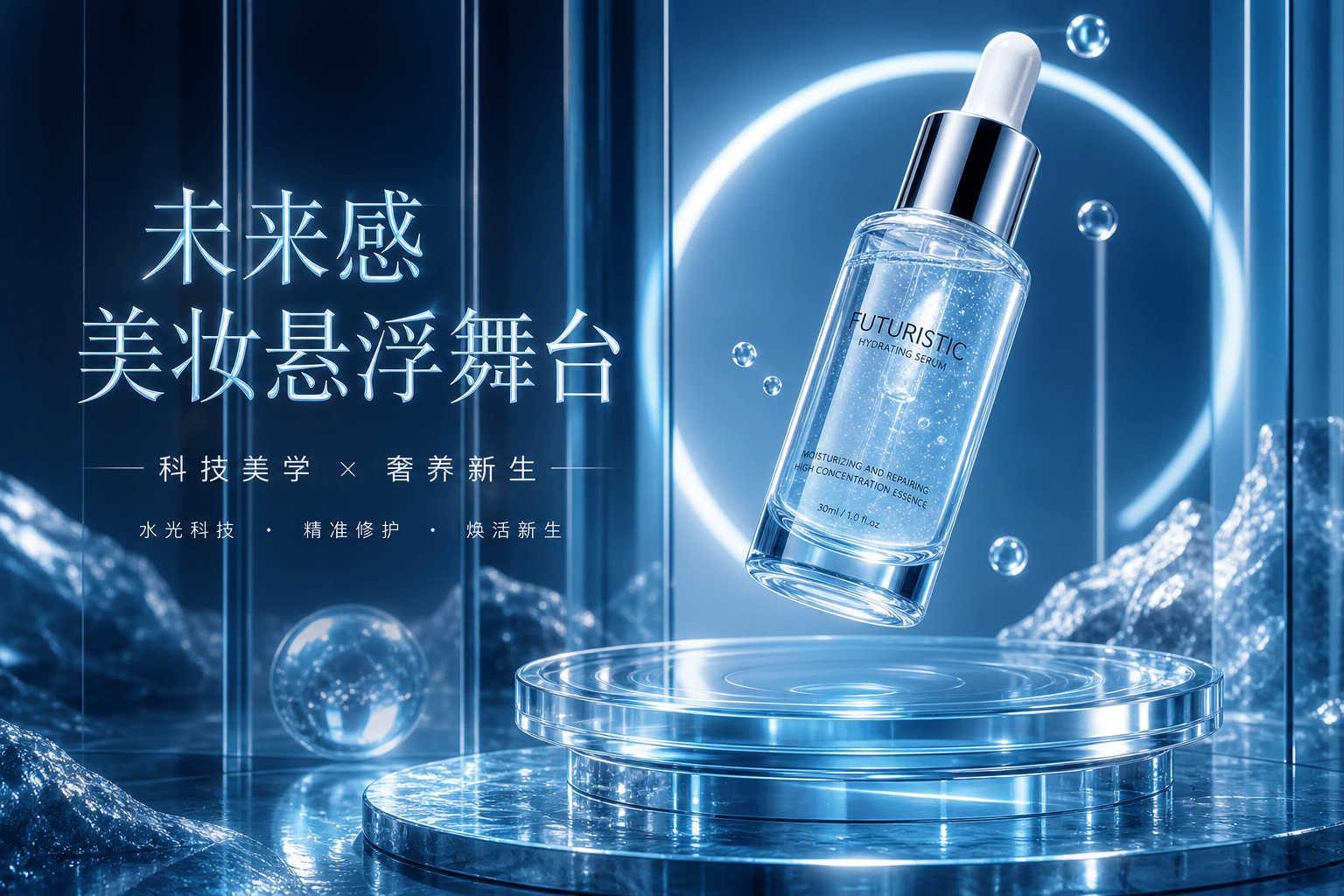 未来感美妆悬浮舞台