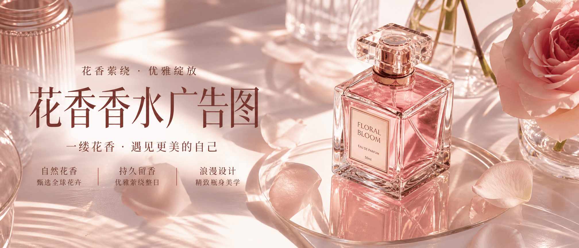 花香香水广告图