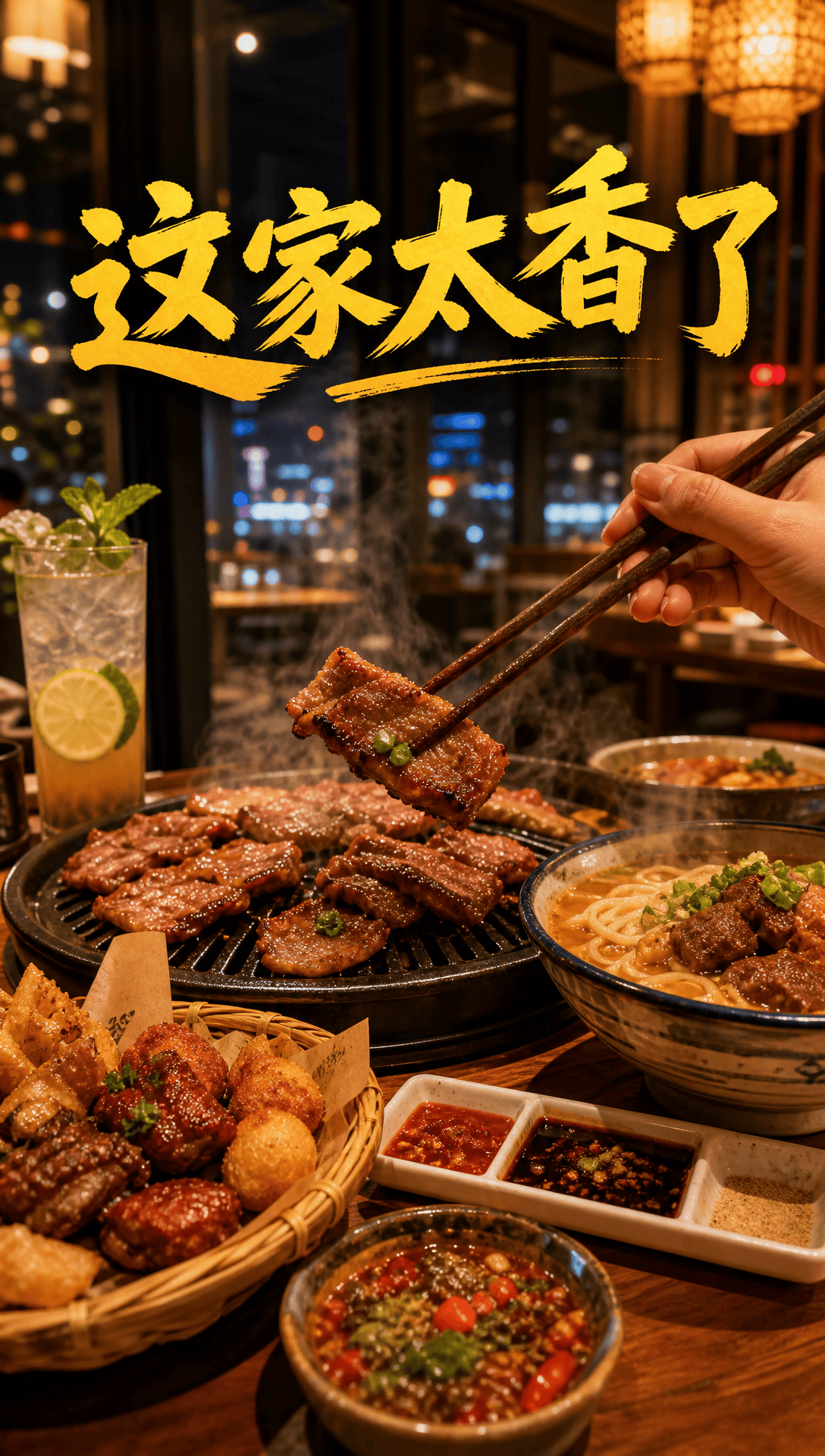 美食探店抖音封面