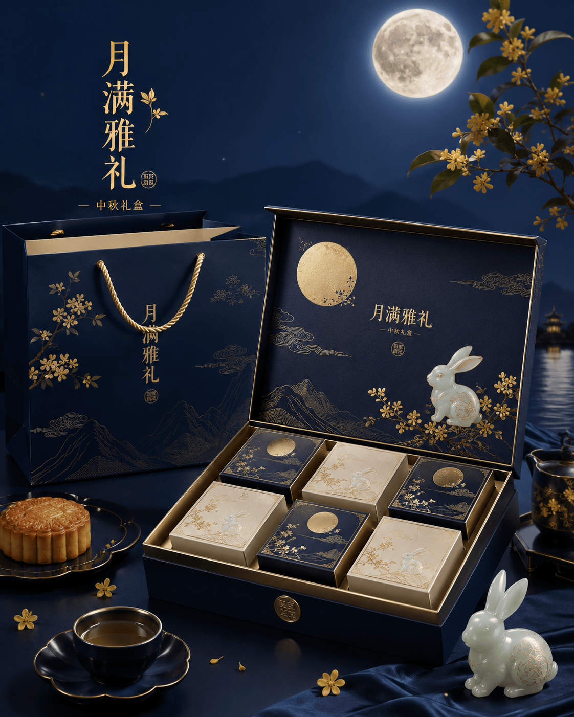 高级月饼礼盒包装设计
