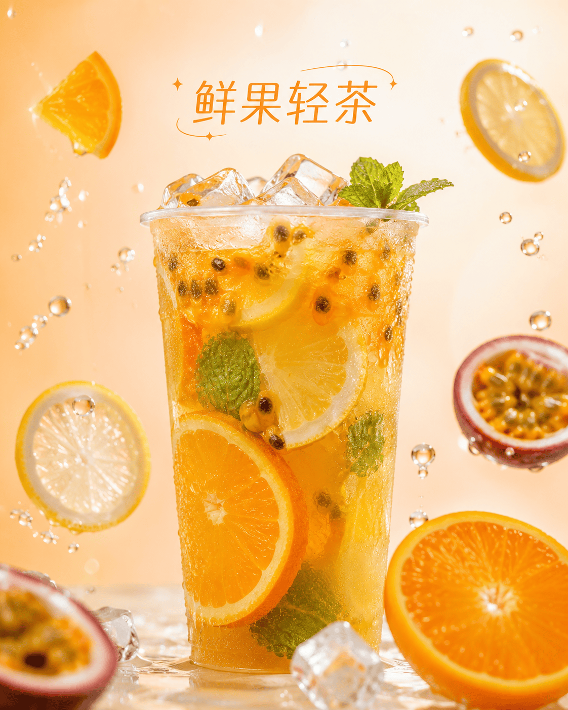 高级夏日果茶宣传图