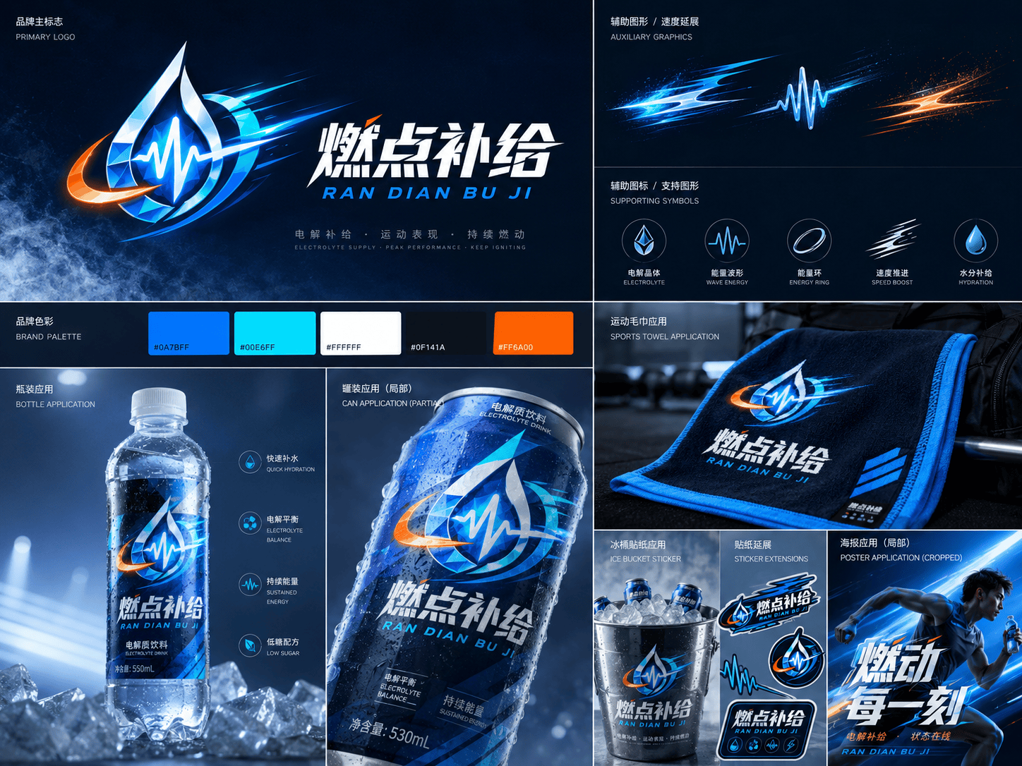 潮流运动饮品Logo灵感