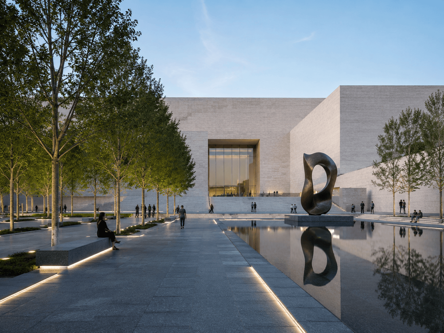 艺术展馆入口广场景观设计 - 建筑景观设计