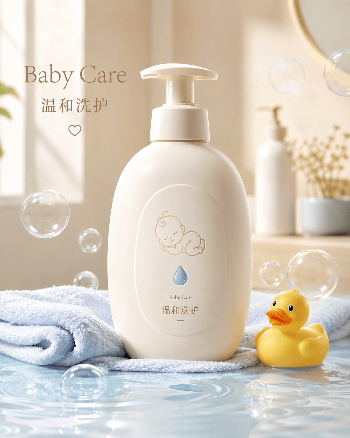 婴儿洗护泡泡广告图 - 母婴亲子