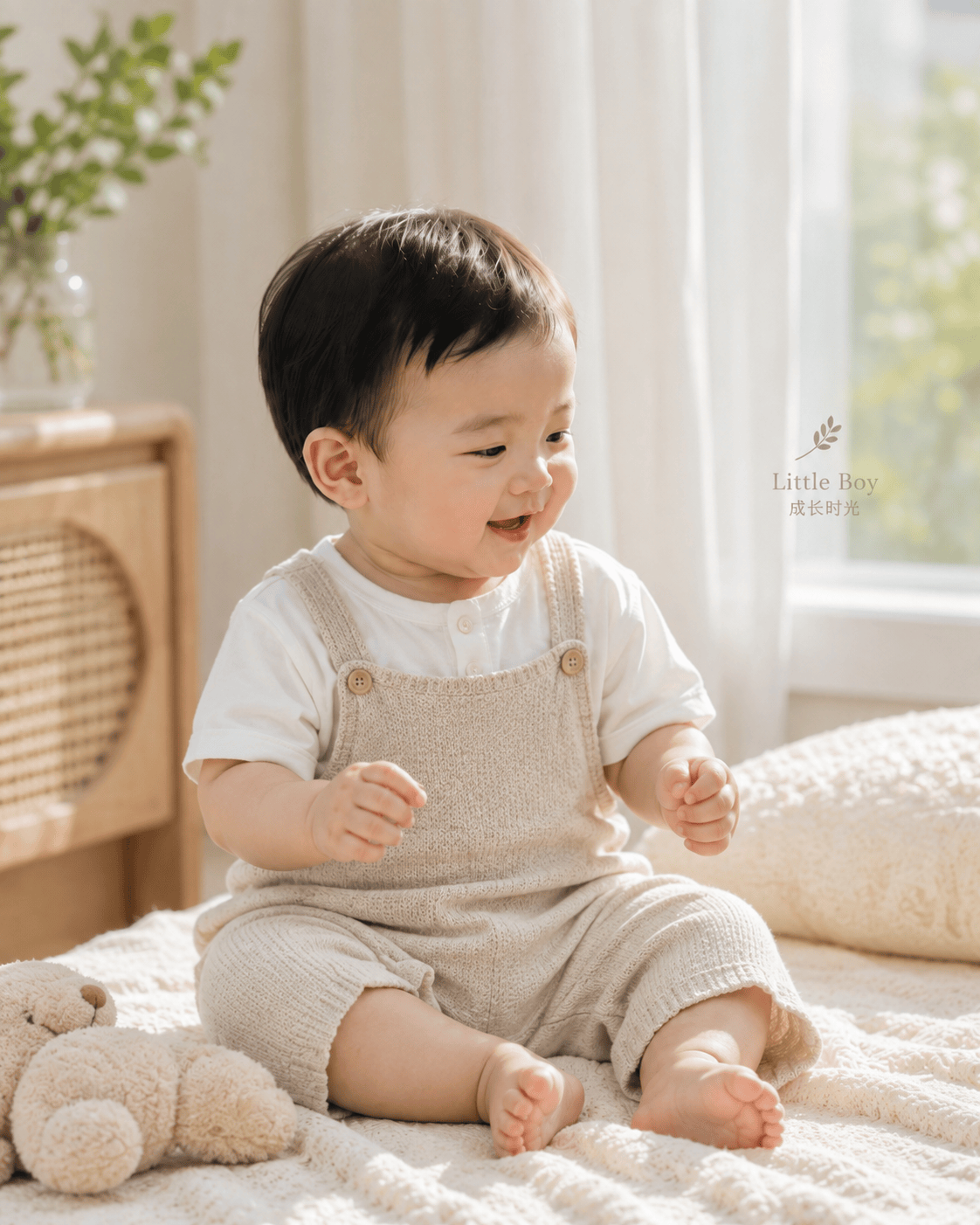 奶油窗边男宝宝写真 - 母婴亲子