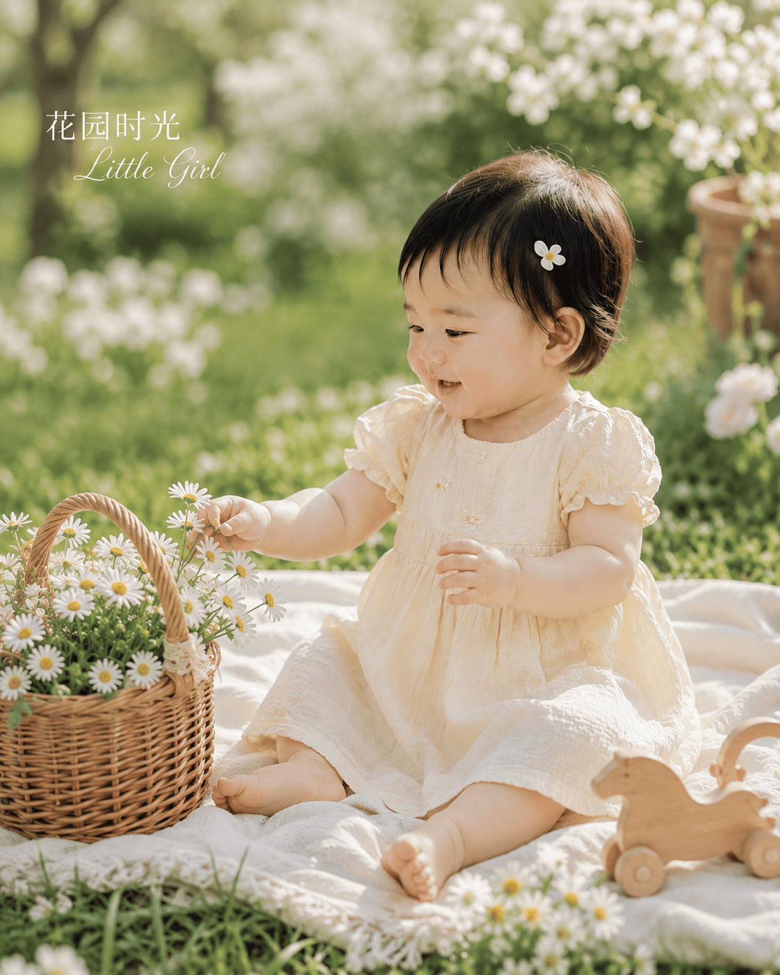 花园小裙子女宝宝写真 - 母婴亲子