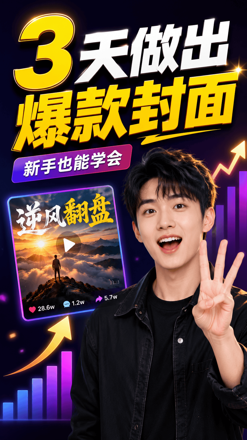 3天做出爆款短视频封面 - 抖音封面
