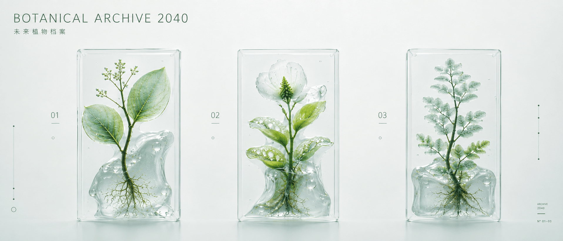 未来植物档案视觉海报 - 创意海报