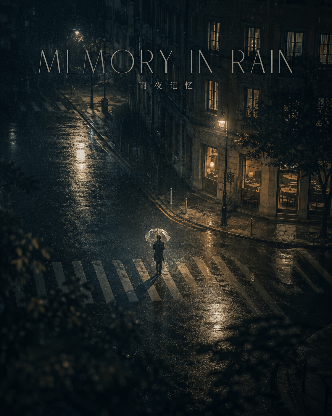 雨夜记忆城市海报 - 创意海报