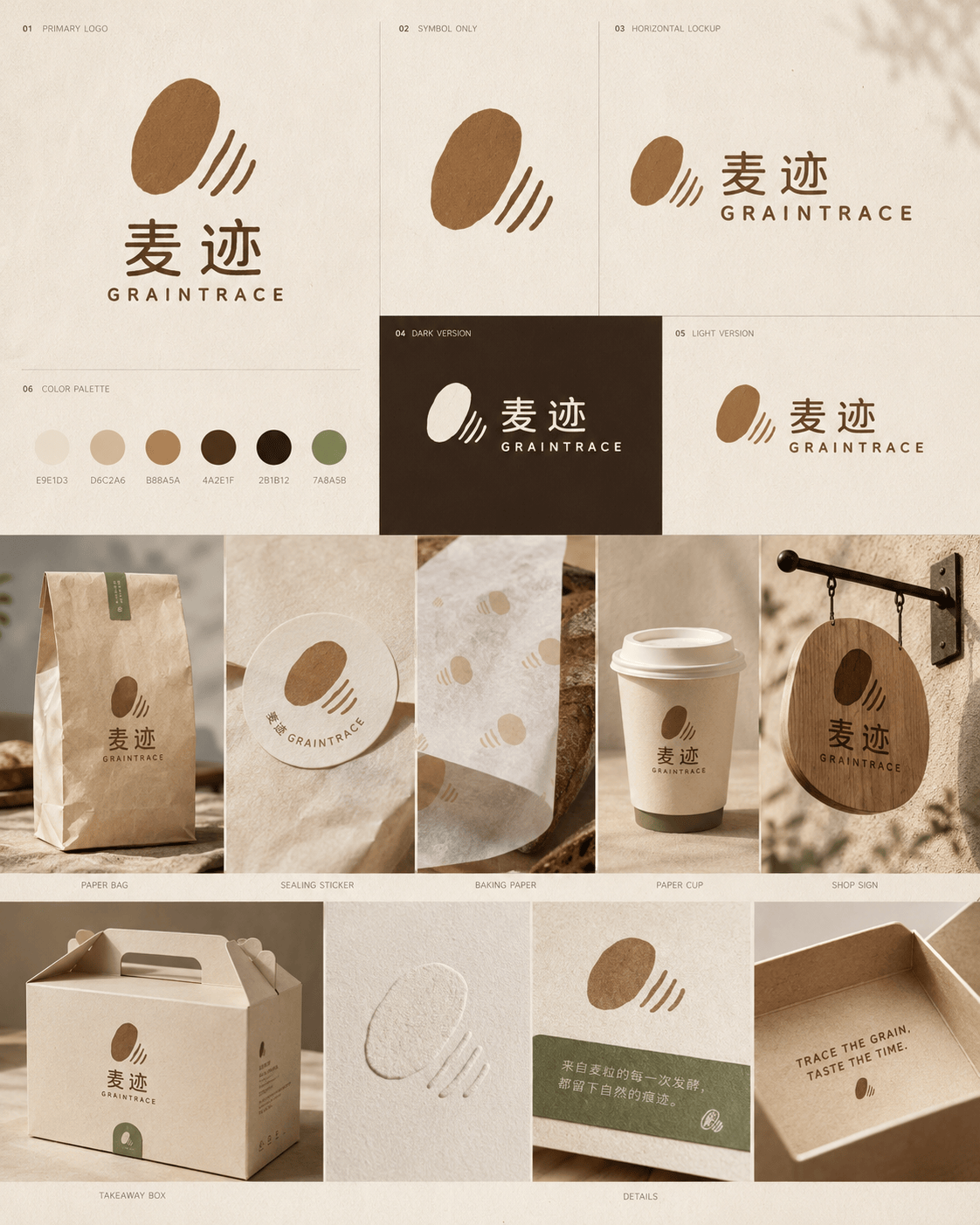 麦迹手作烘焙品牌Logo