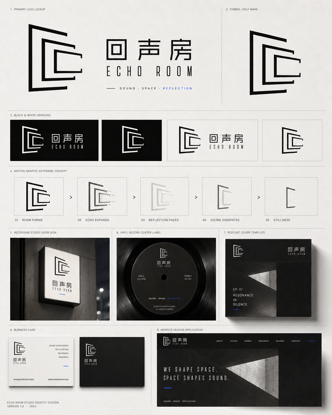 回声房声音创作工作室Logo - Logo 品牌灵感