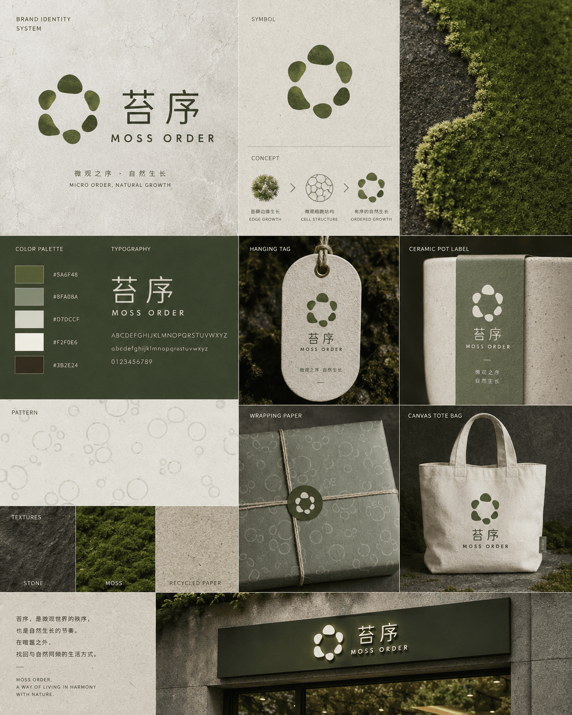 苔序植物生活品牌Logo - Logo 品牌灵感