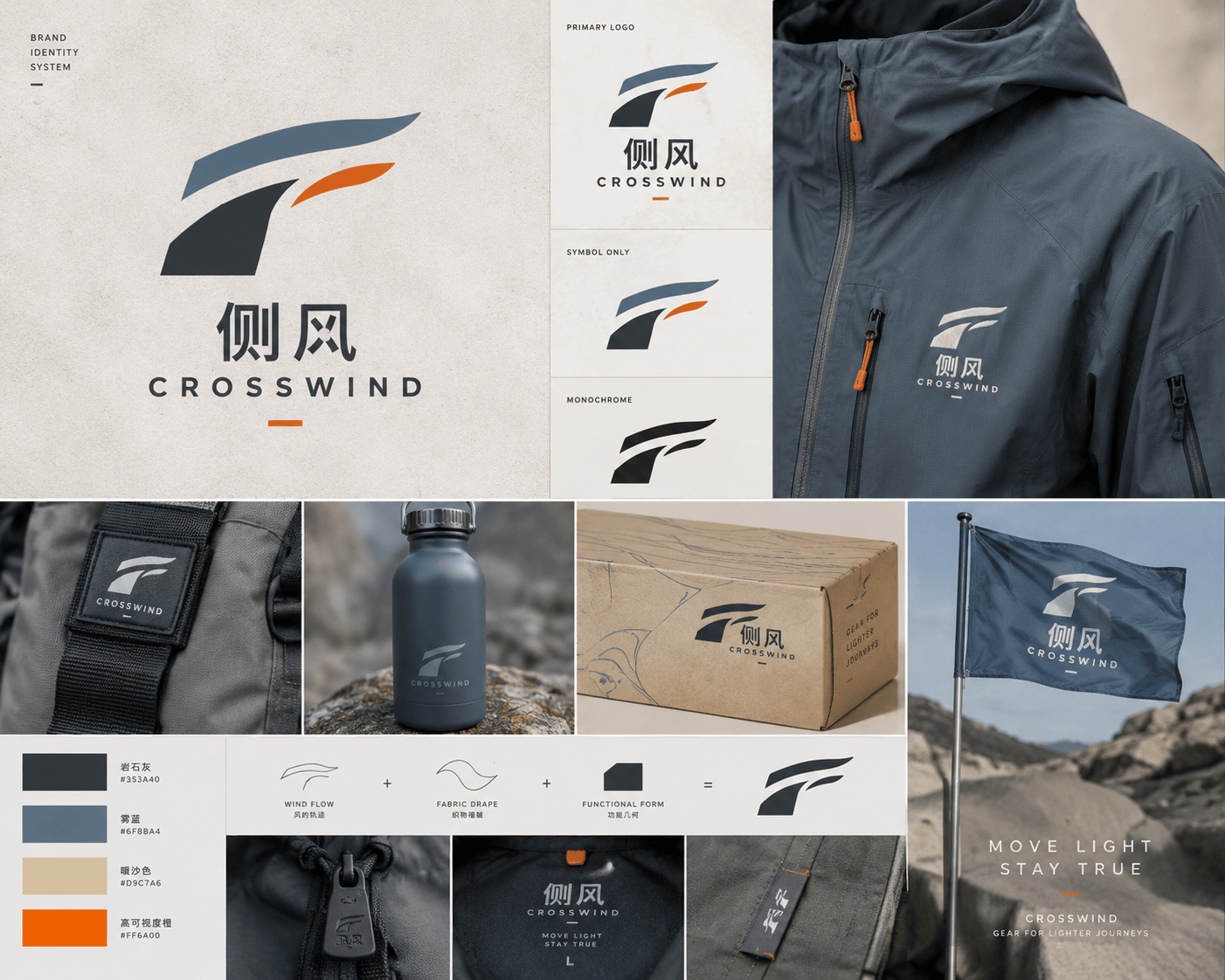 侧风户外装备品牌Logo - Logo 品牌灵感
