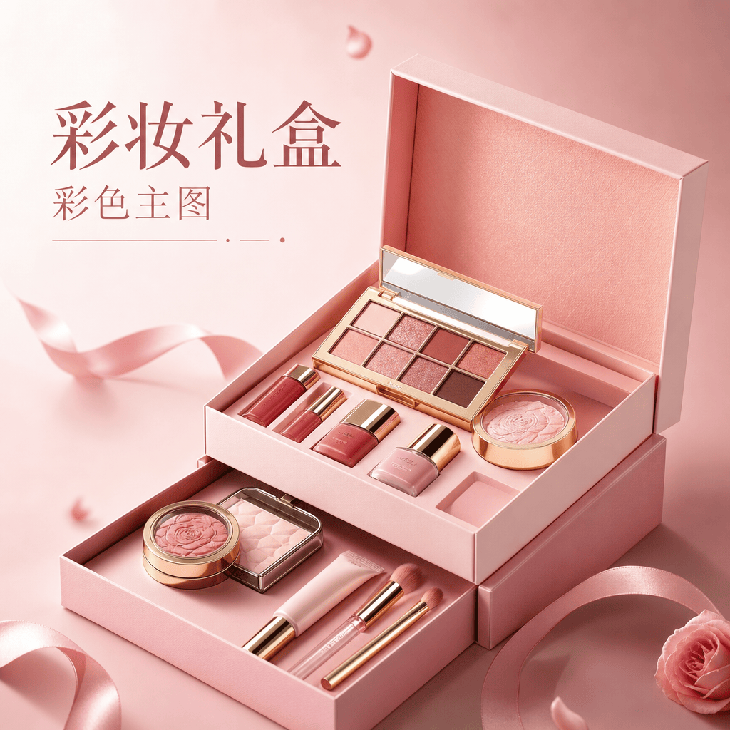 彩妆礼盒彩色主图