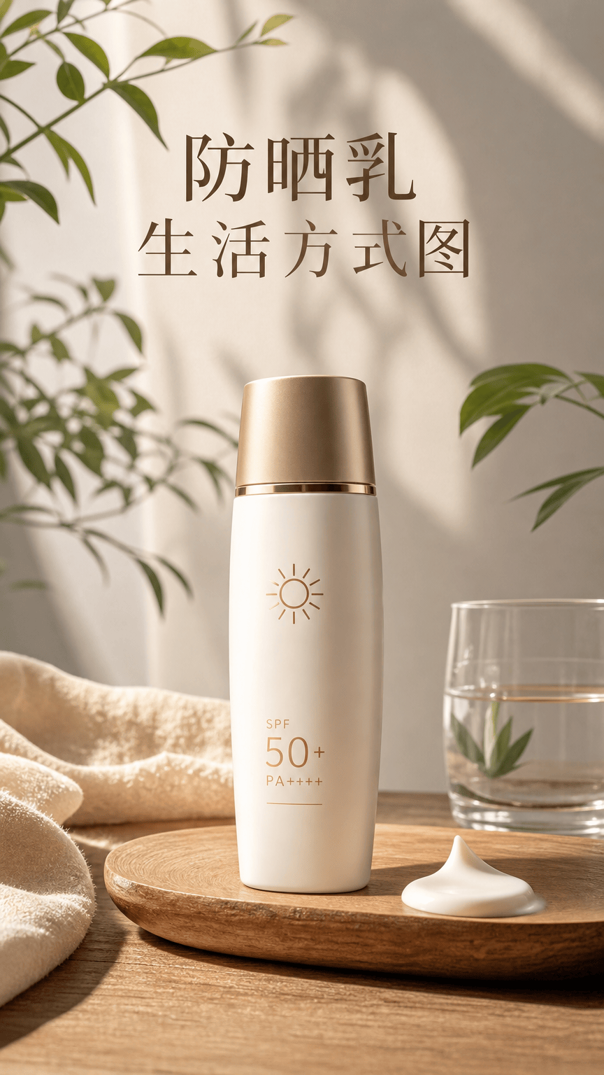 防晒乳生活方式图 - 美妆护肤