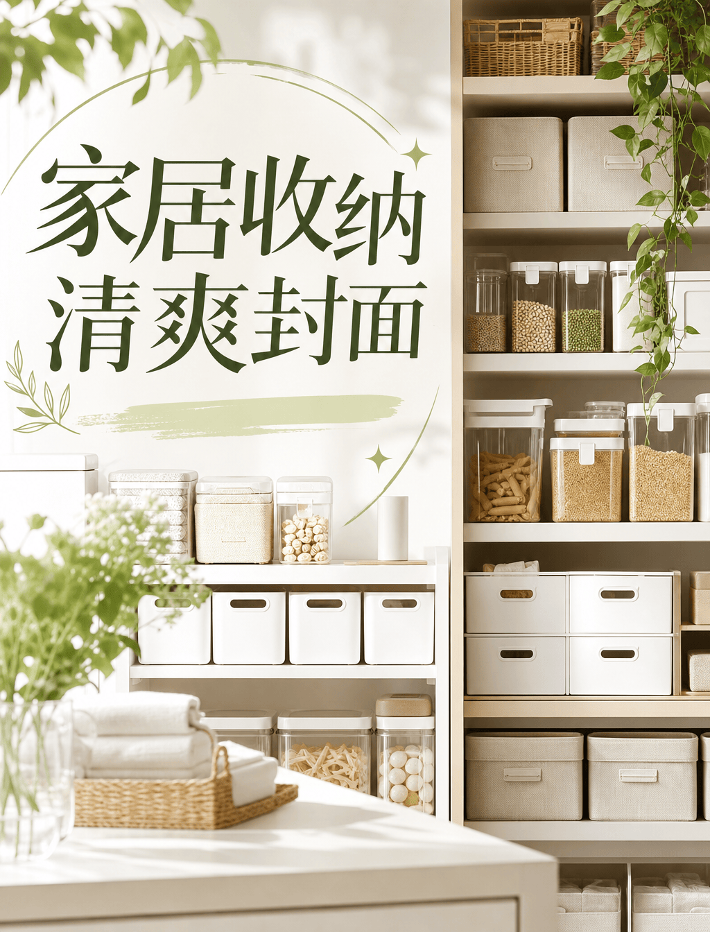 家居收纳清爽封面 - 小红书封面