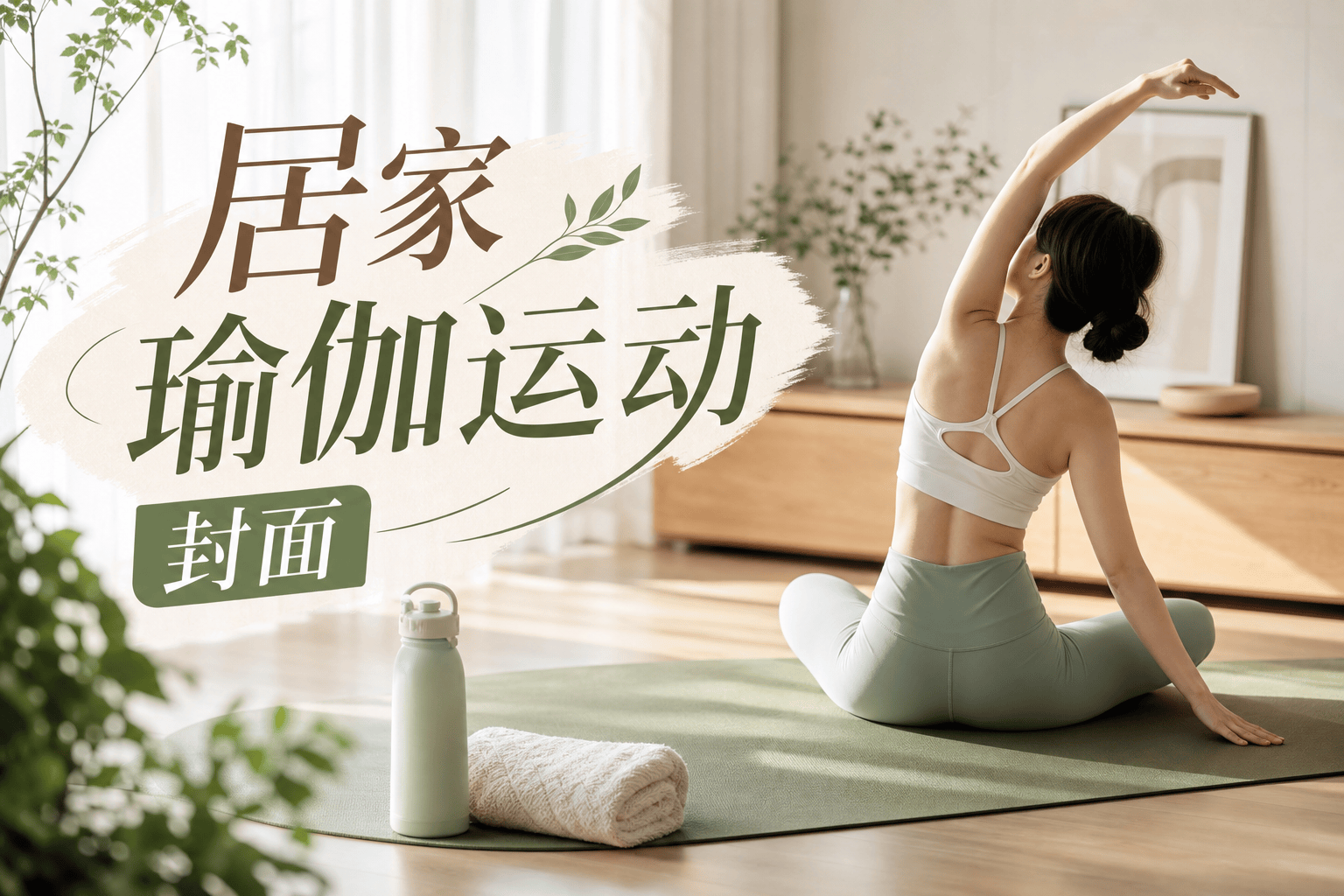 居家瑜伽运动封面 - 小红书封面