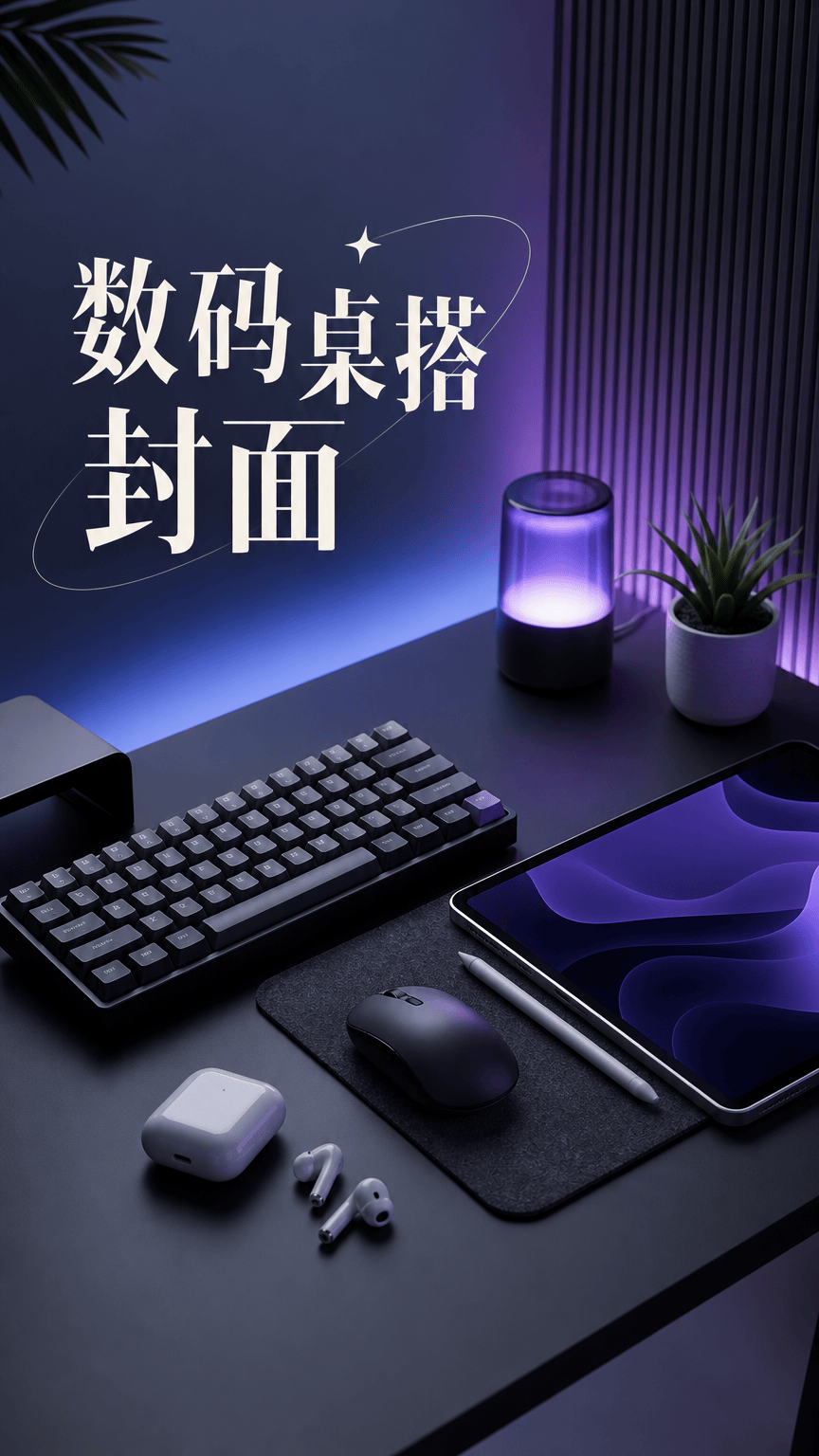 数码桌搭封面 - 小红书封面
