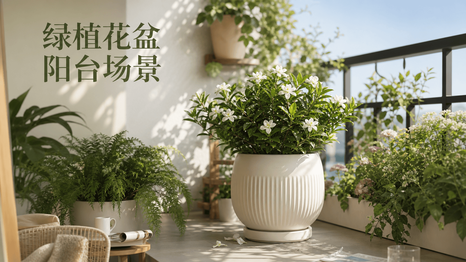 绿植花盆阳台场景 - 产品场景图