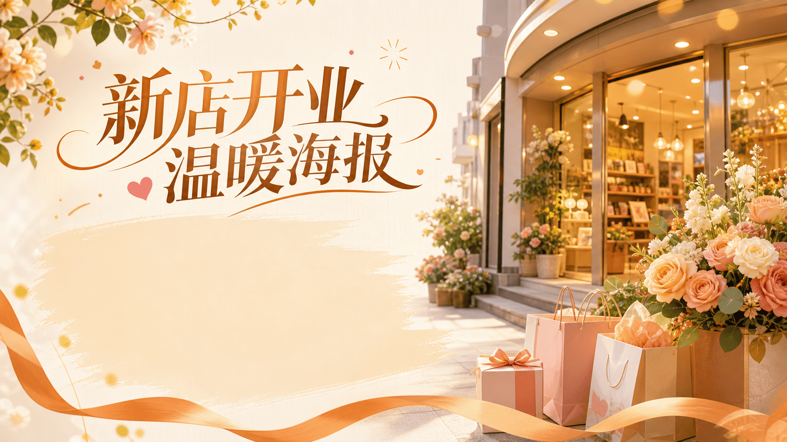 新店开业温暖海报