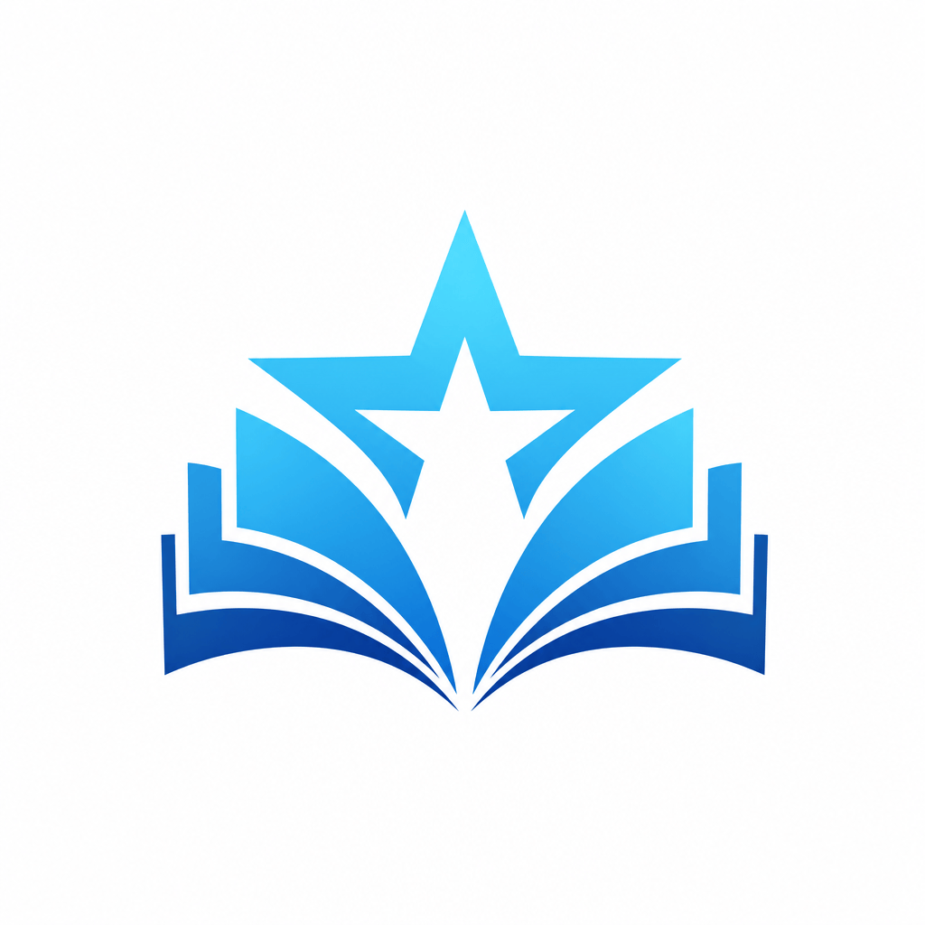 教育书本星光标识灵感