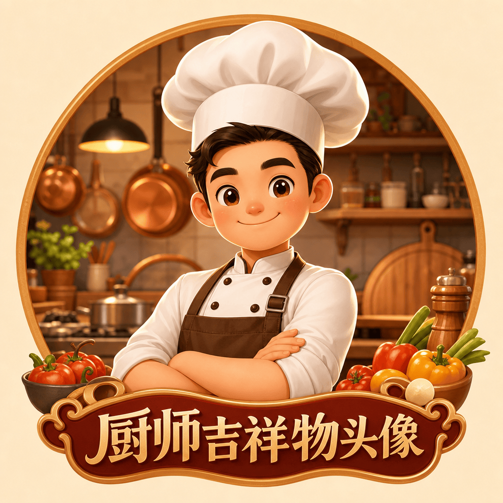 厨师吉祥物头像