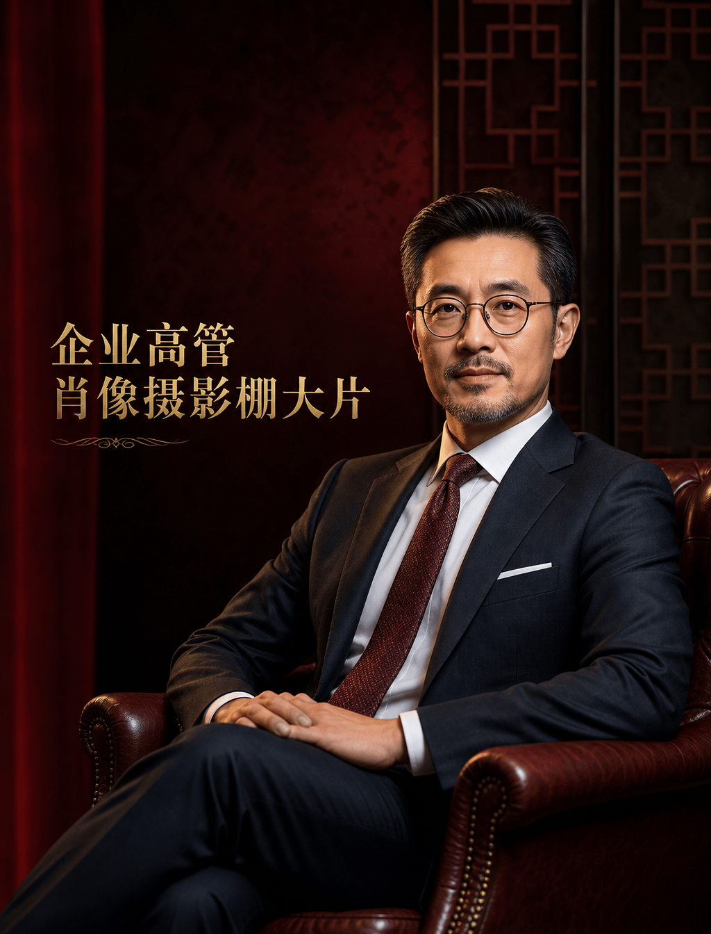 企业高管肖像摄影棚大片