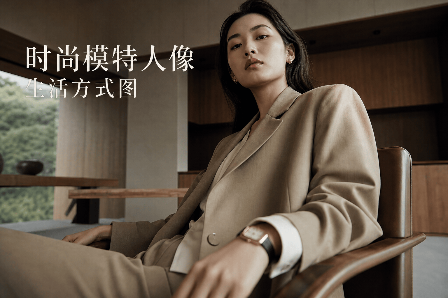 时尚模特人像生活方式图