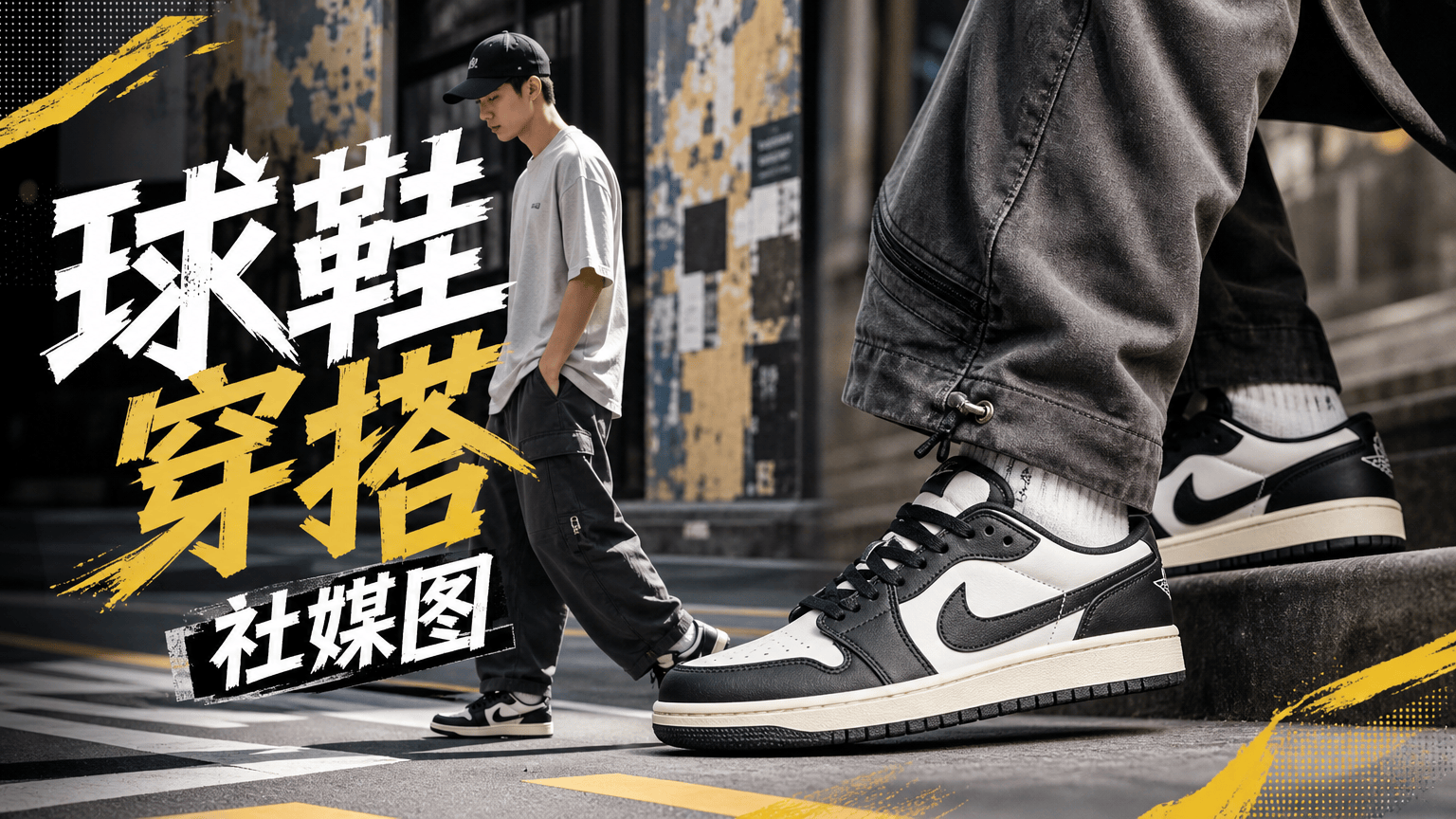 球鞋穿搭社媒图
