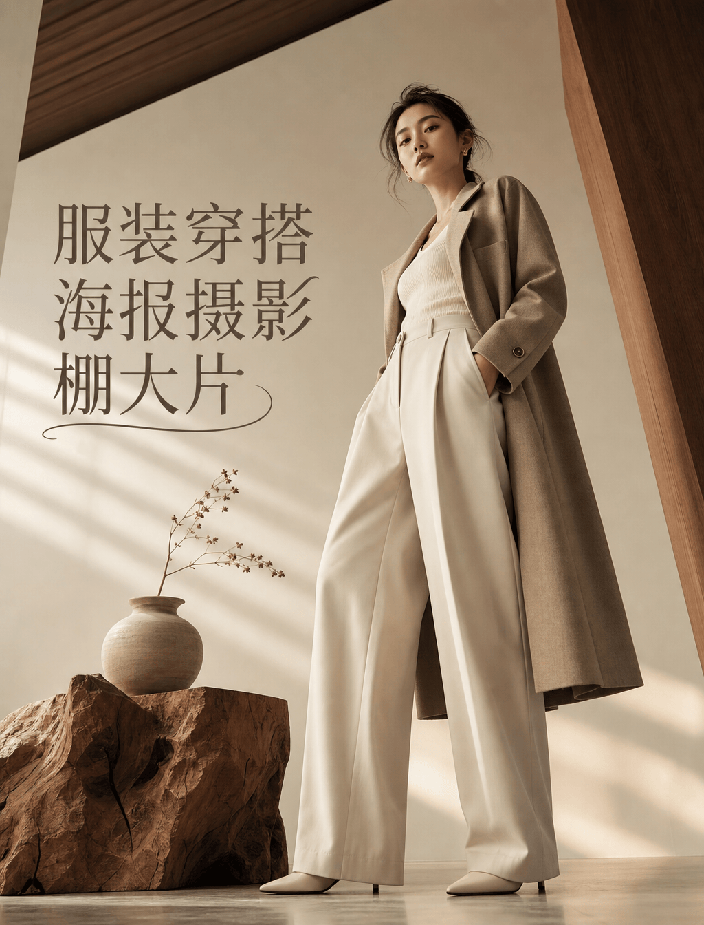 服装穿搭海报摄影棚大片