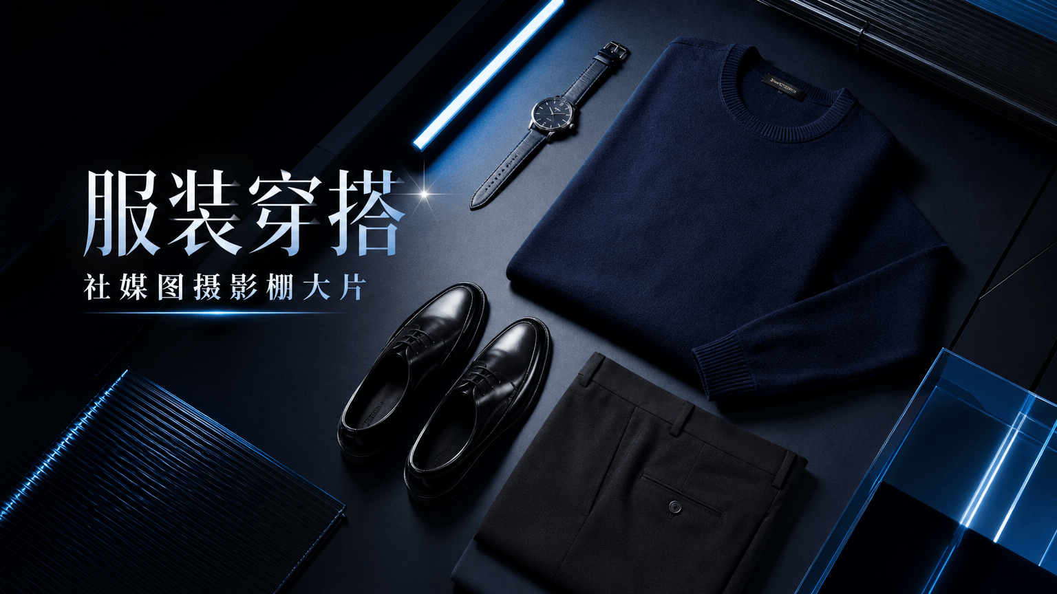 服装穿搭社媒图摄影棚大片