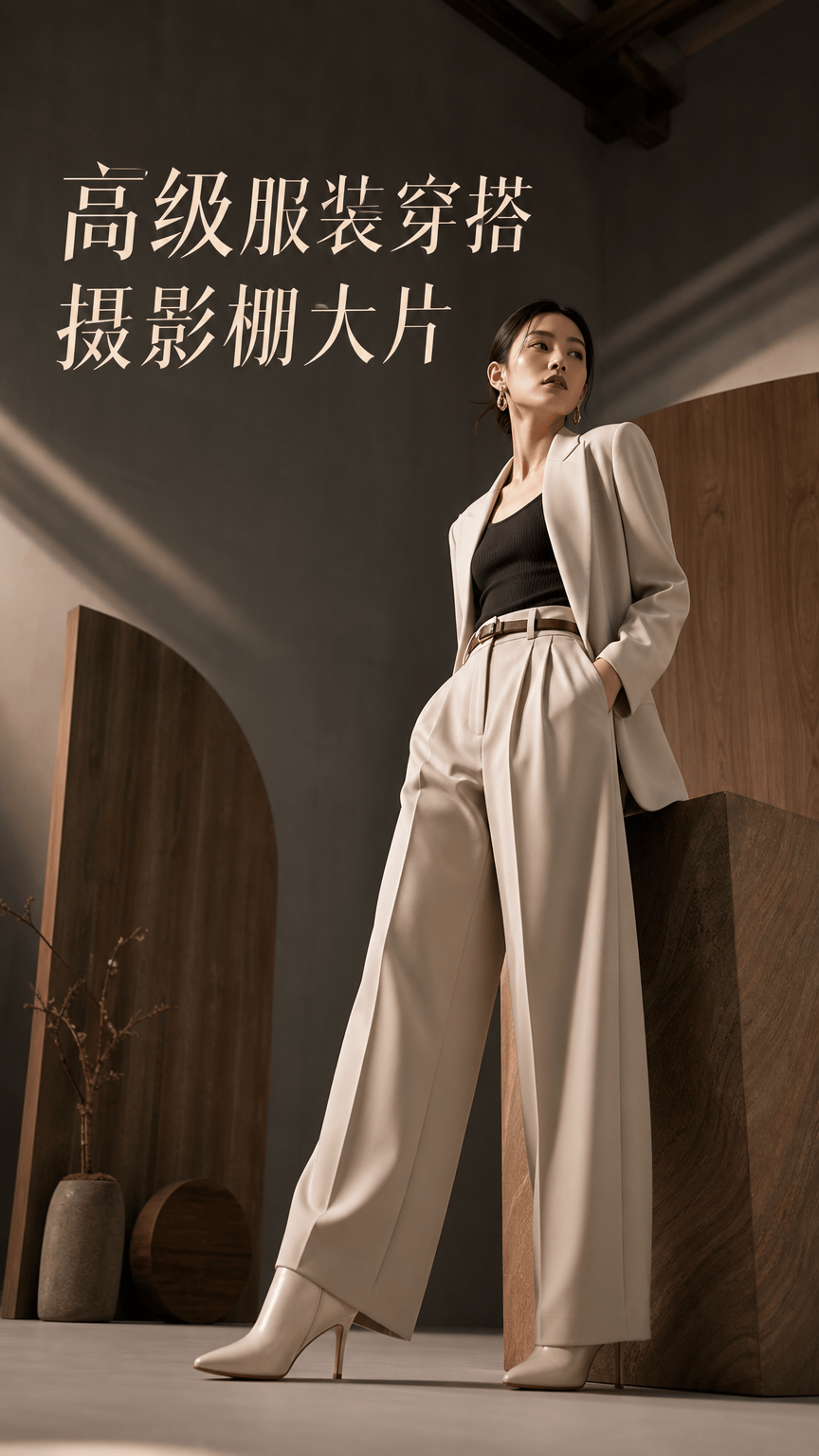高级服装穿搭摄影棚大片