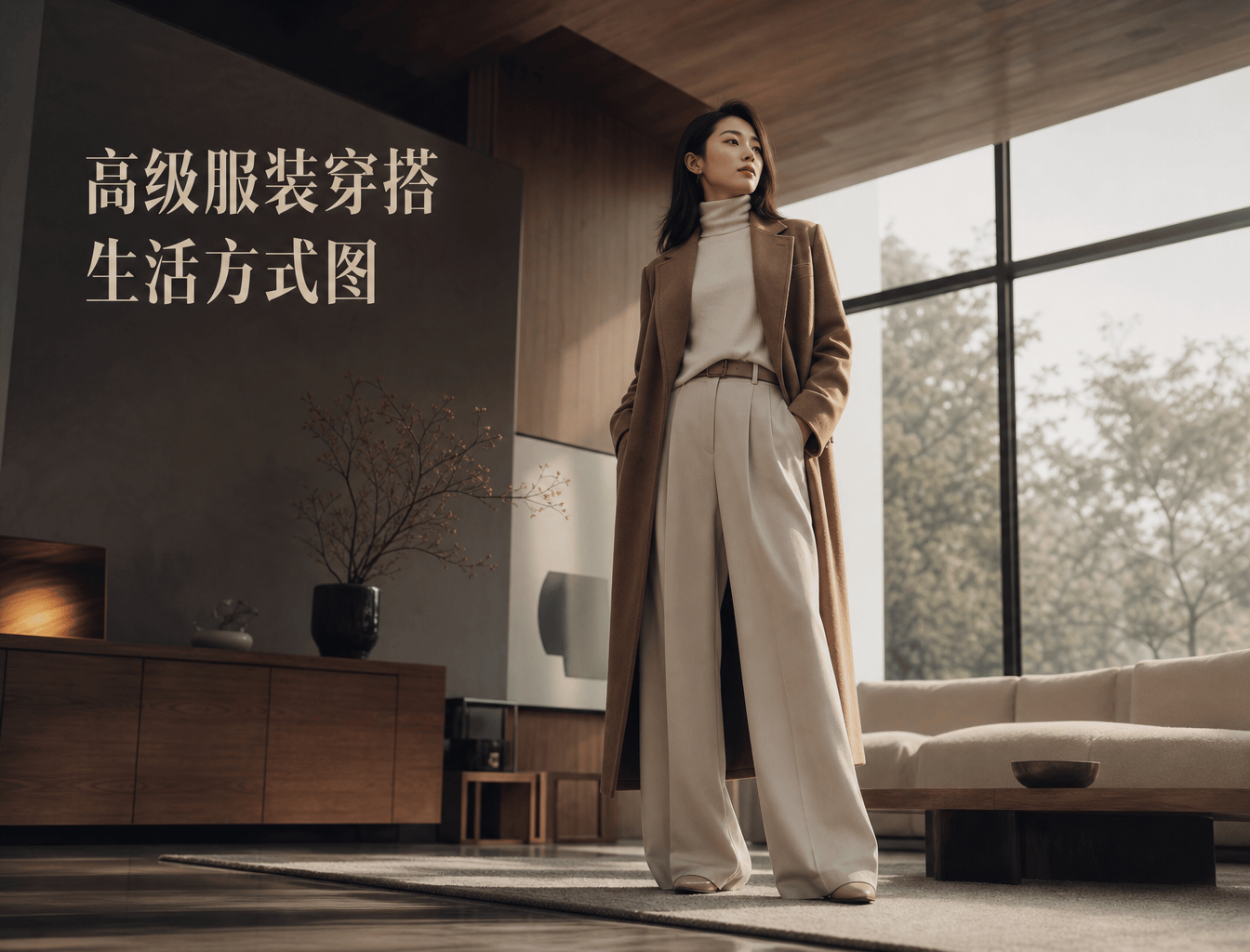 高级服装穿搭生活方式图