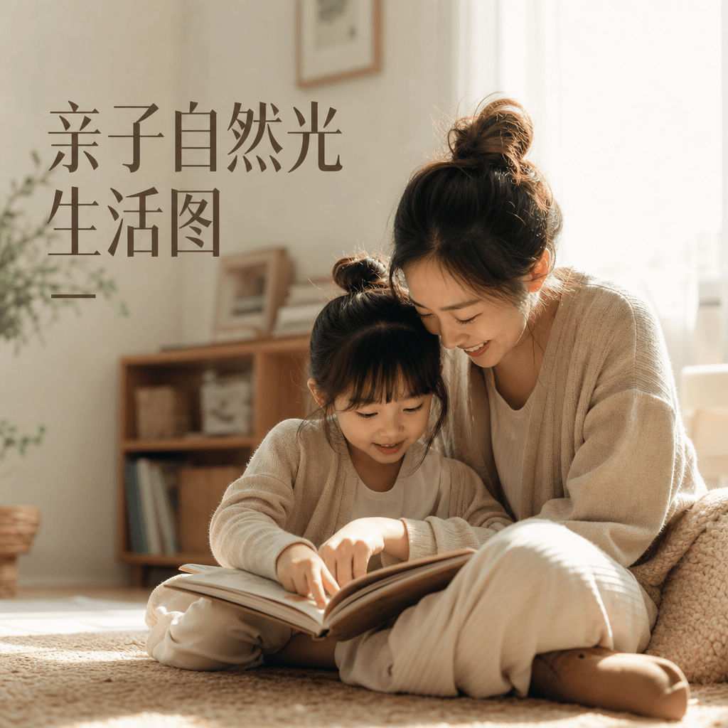 亲子自然光生活图