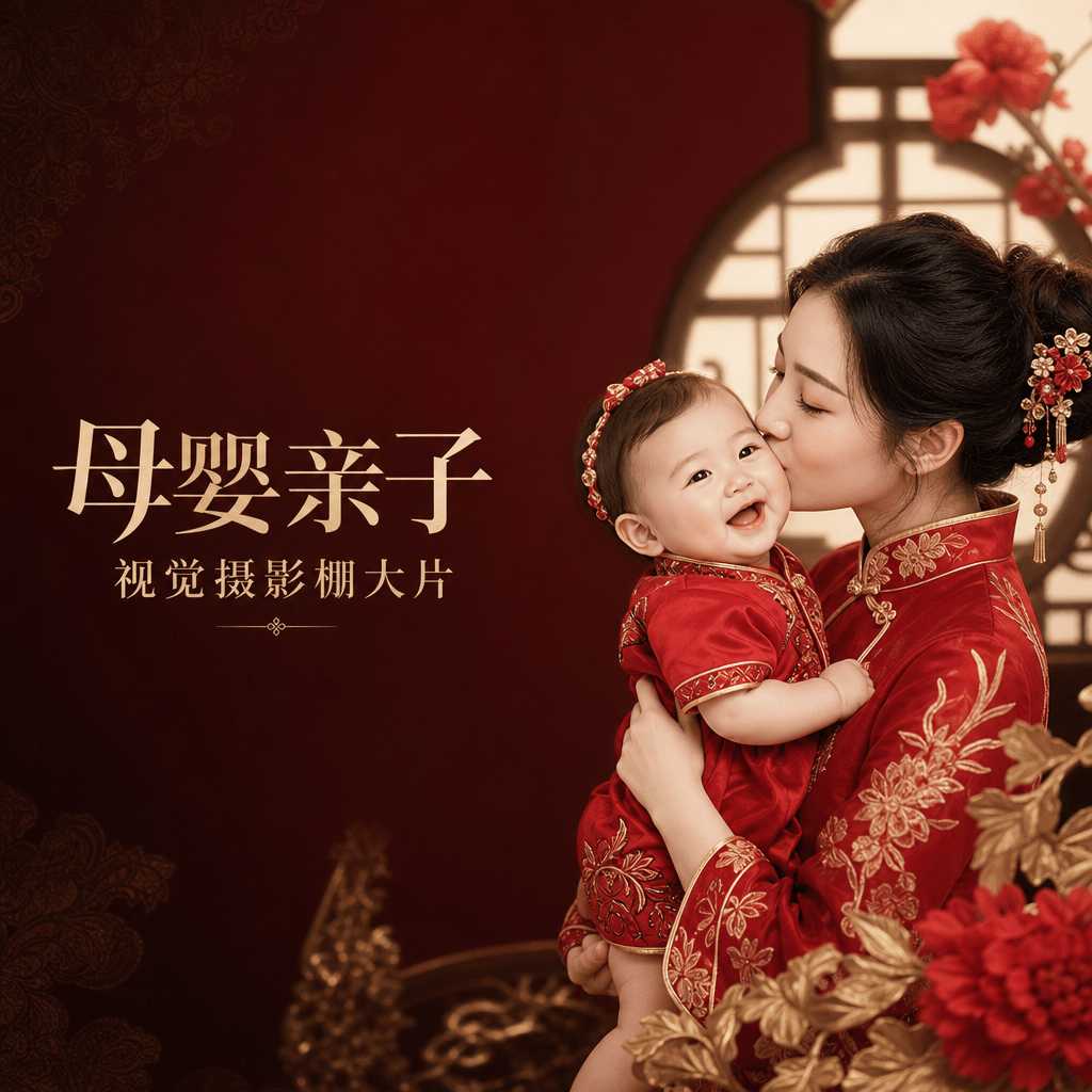 母婴亲子视觉摄影棚大片