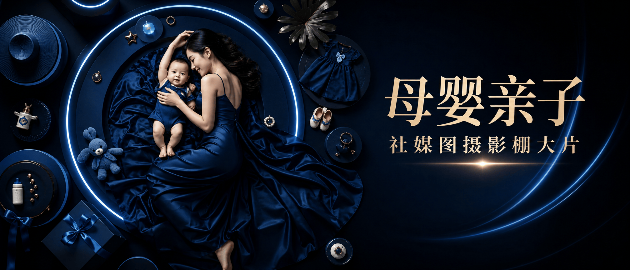 母婴亲子社媒图摄影棚大片