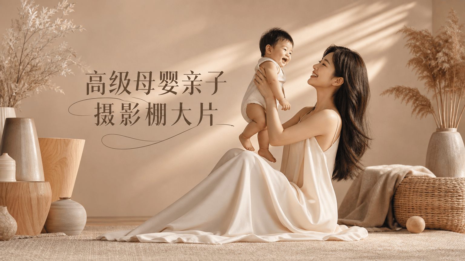 高级母婴亲子摄影棚大片