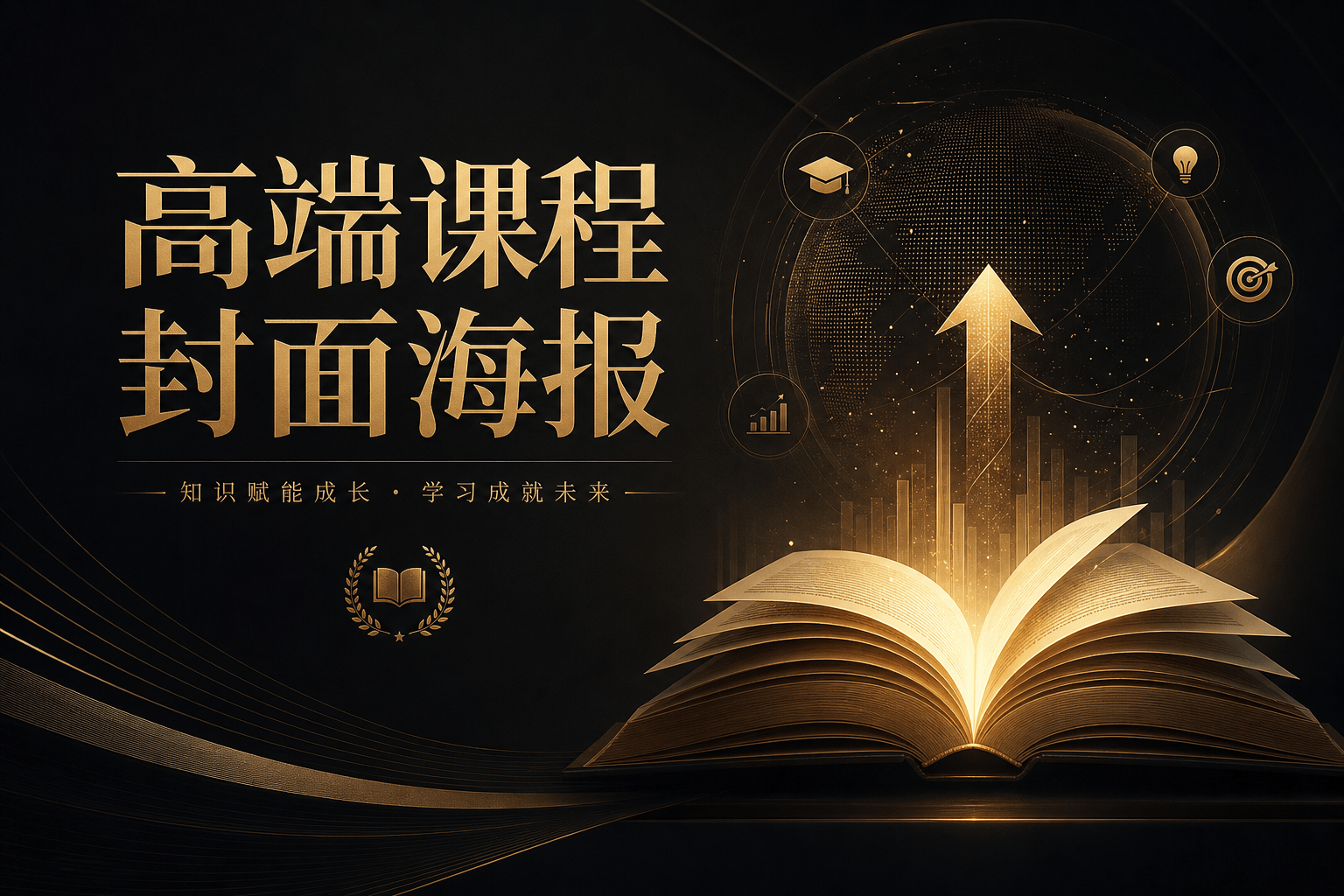 高端课程封面海报 - 教育课程