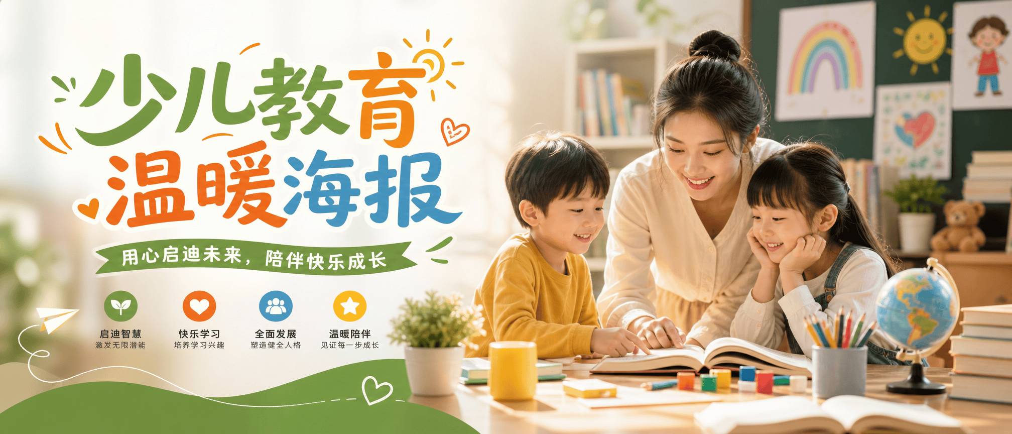 少儿教育温暖海报
